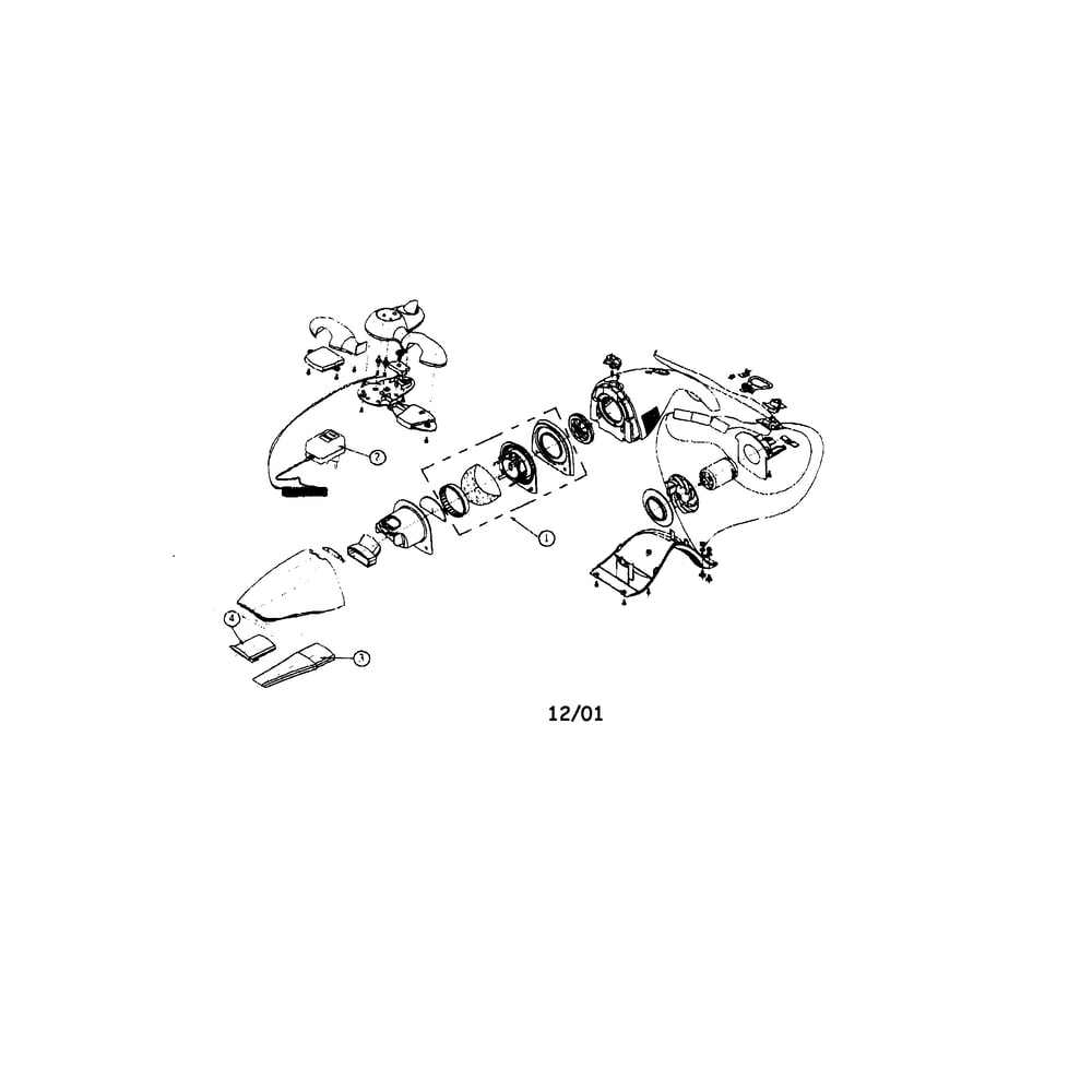 Hand Vac Diagram and Parts List for 0870  Dirt Devil Hand Vacuum